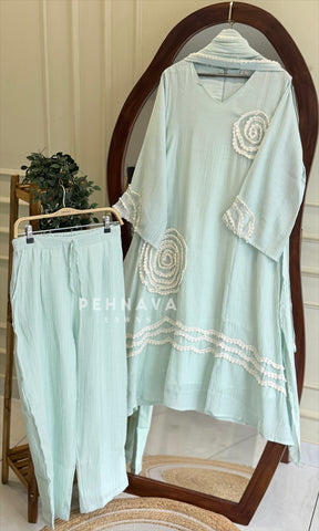 Floral Appliqué 3-Piece Set 5019