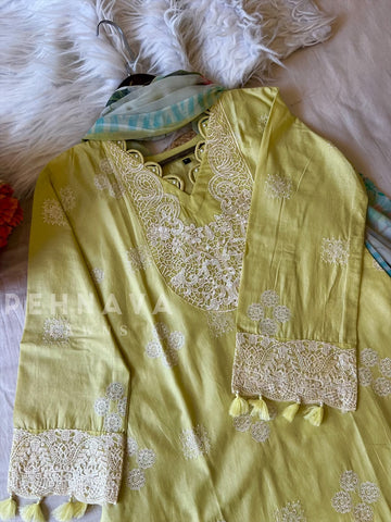 Premium Pak-Suit With Chiffon Dupatta - Pehnava Lawns