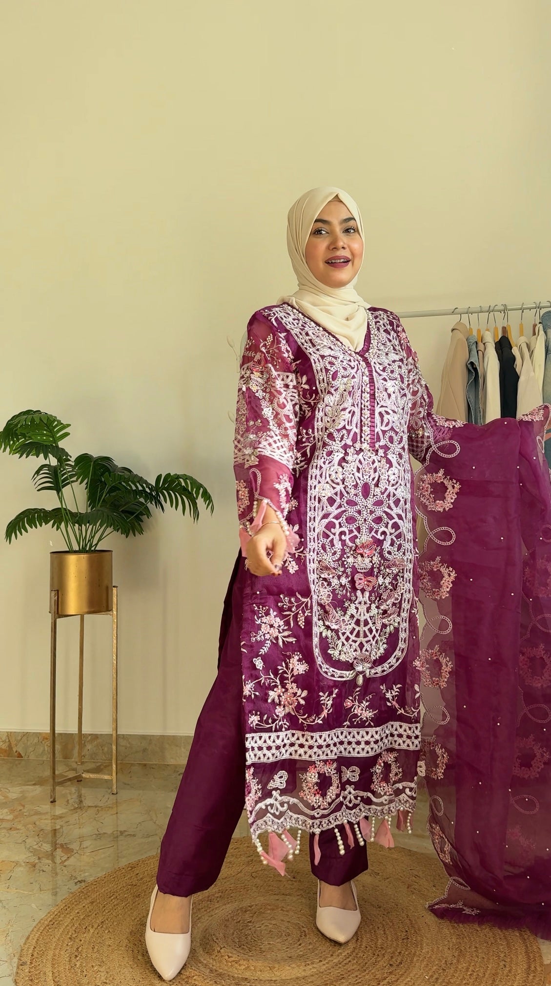 Heavy Organza Party Wear 13023