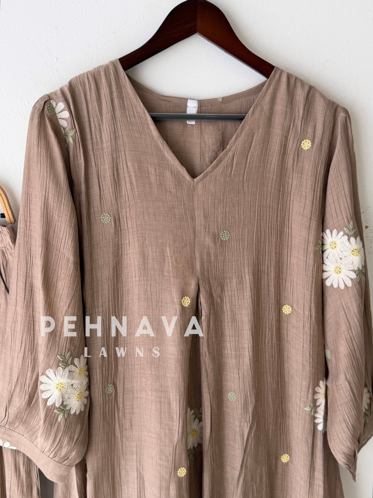 Floral Embroidered Imported Suit-2303