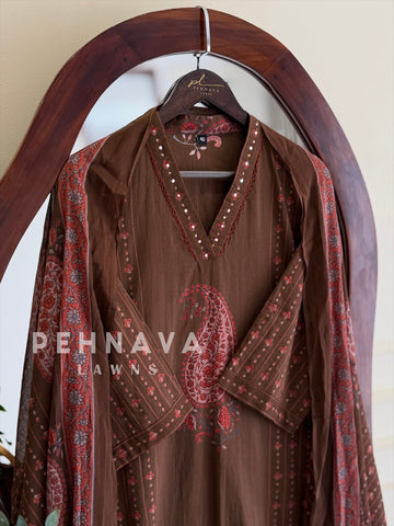 Paisley Printed Cotton Suit Set