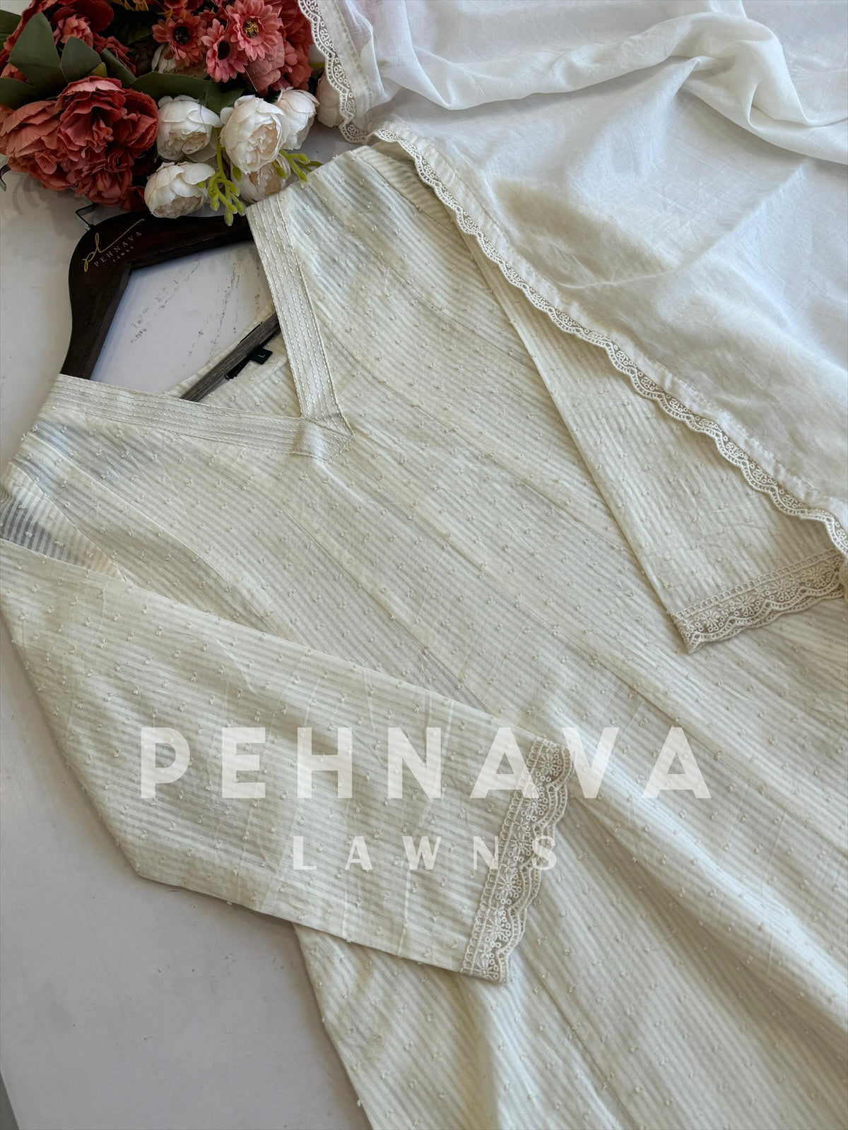 Cotton-Dotted Anarkali suit-7292