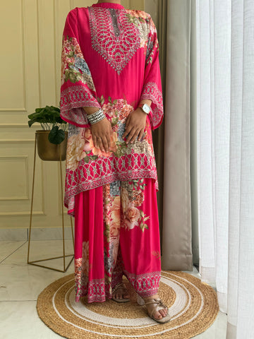 Crepe indo-western co-od set-10210
