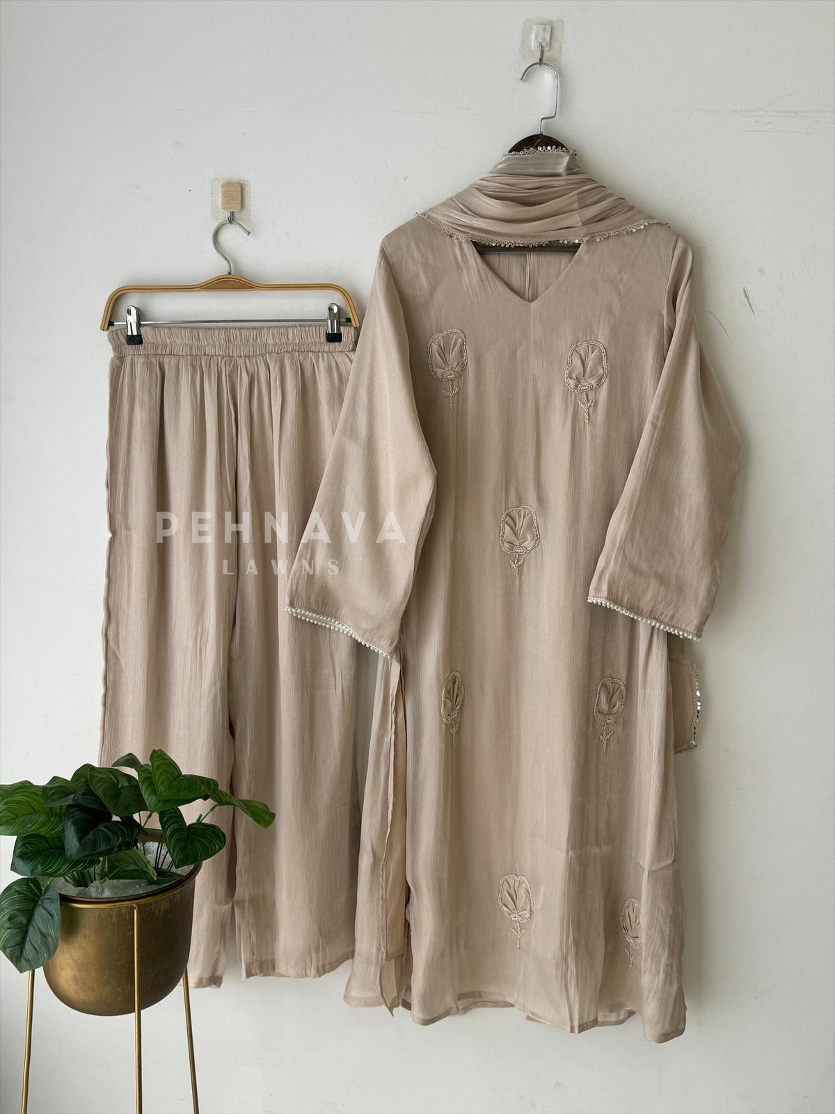 Shimmer A-line 3 peice Suit-3617 - Pehnava Lawns