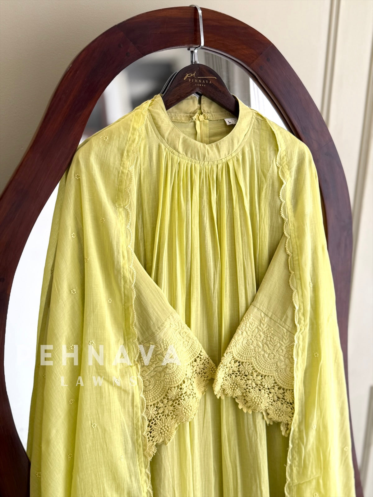 Round Neck Pleated Suit Set