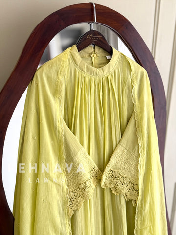 Round Neck Pleated Suit Set