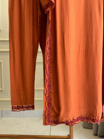 Muslin Designer Pattern Suit - Pehnava Lawns