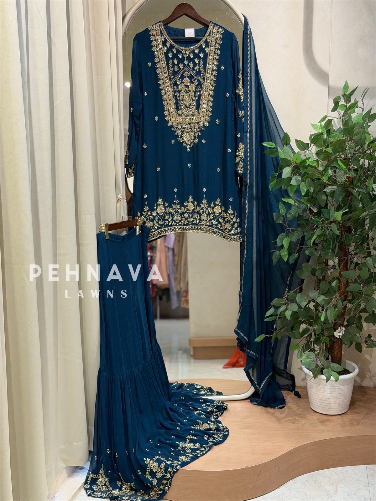 Premium  Handworked Sharara Suit