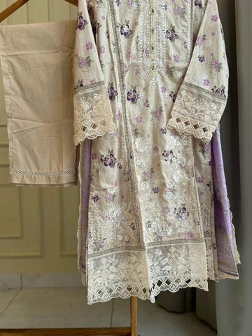 Signature Lawn Suit Featuring Cutwork-9