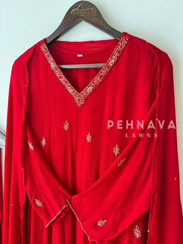 Premium Work Anarkali Set