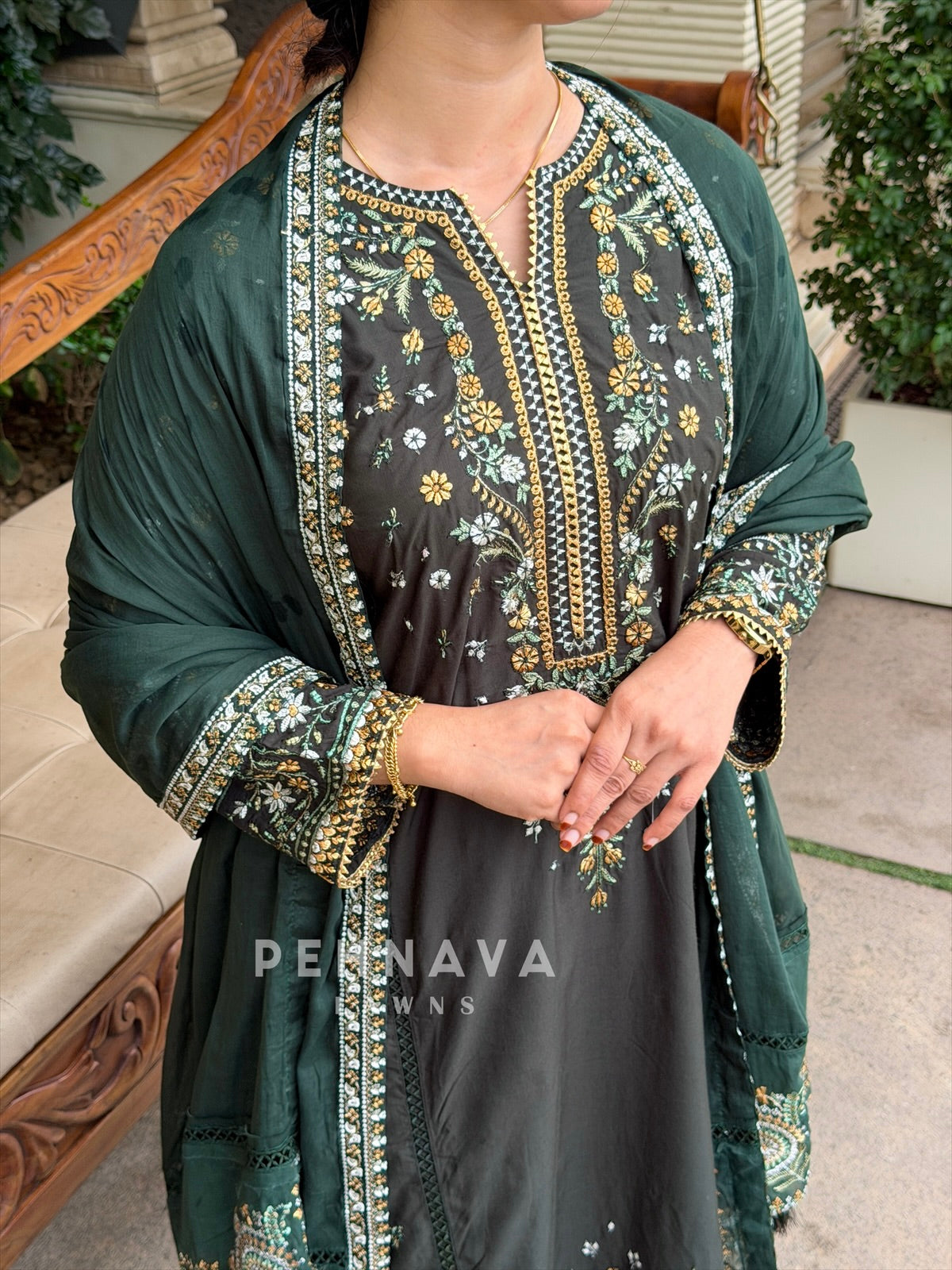 Paisley Embroidered Farshi Salwar T1132