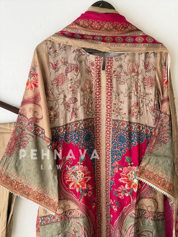 Muslin Unstitched Suit-KT375