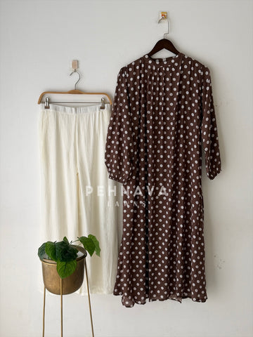 Polka Dot Printed Imported Suit 6176
