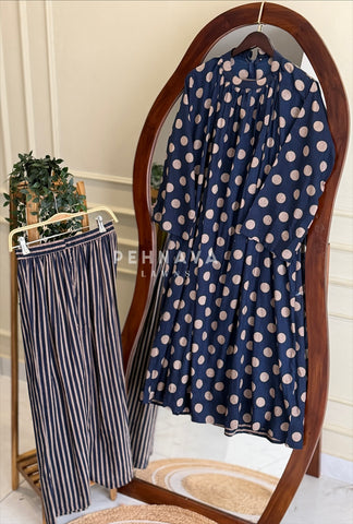 Halter Neck Pleated Printed Co-ord Set 4930