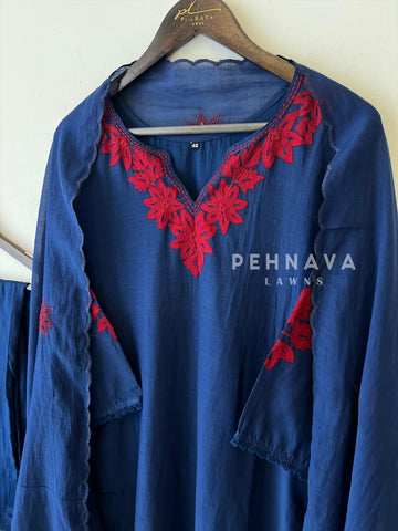 Embroidered Chanderi Suit