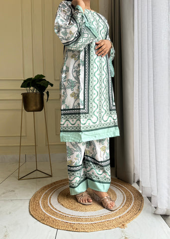 Modern Two Piece Co-Ord Set-Green