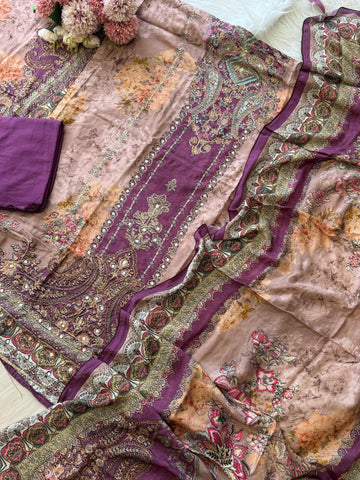 Dual Shade Muslin Suit-198