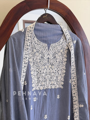 Embroidered Unstitched Suit 1056