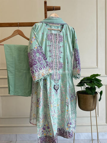 Cotton casuals suit pure chiffon dupatta-4