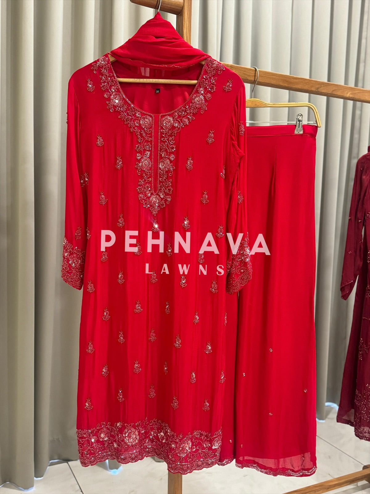 Festive Ready Handworked Sharara Suit - Pehnava Lawns