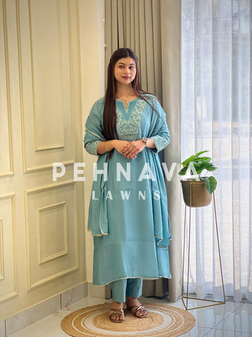 Premium Grace Chanderi Suit Set