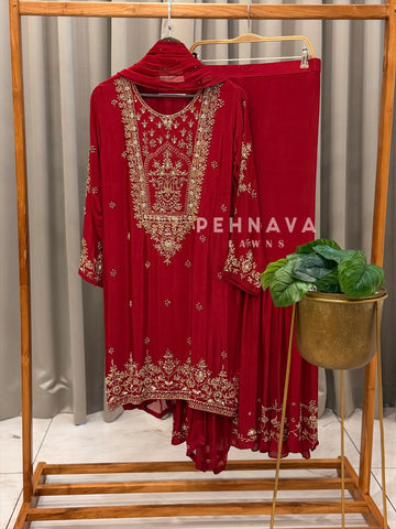 Premium hand worked sharara suit
