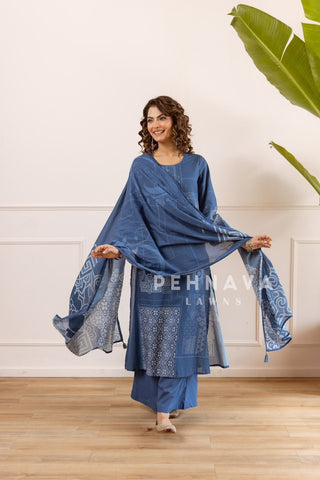 Cotton Printed Three Piece Set