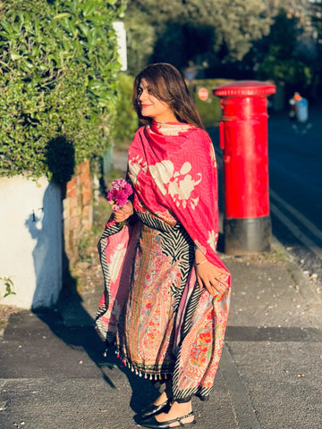 Digital Printed Muslin Suit-114