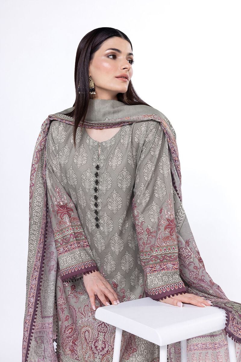 Khaadi Unstitched Printed Lawn suit-0117