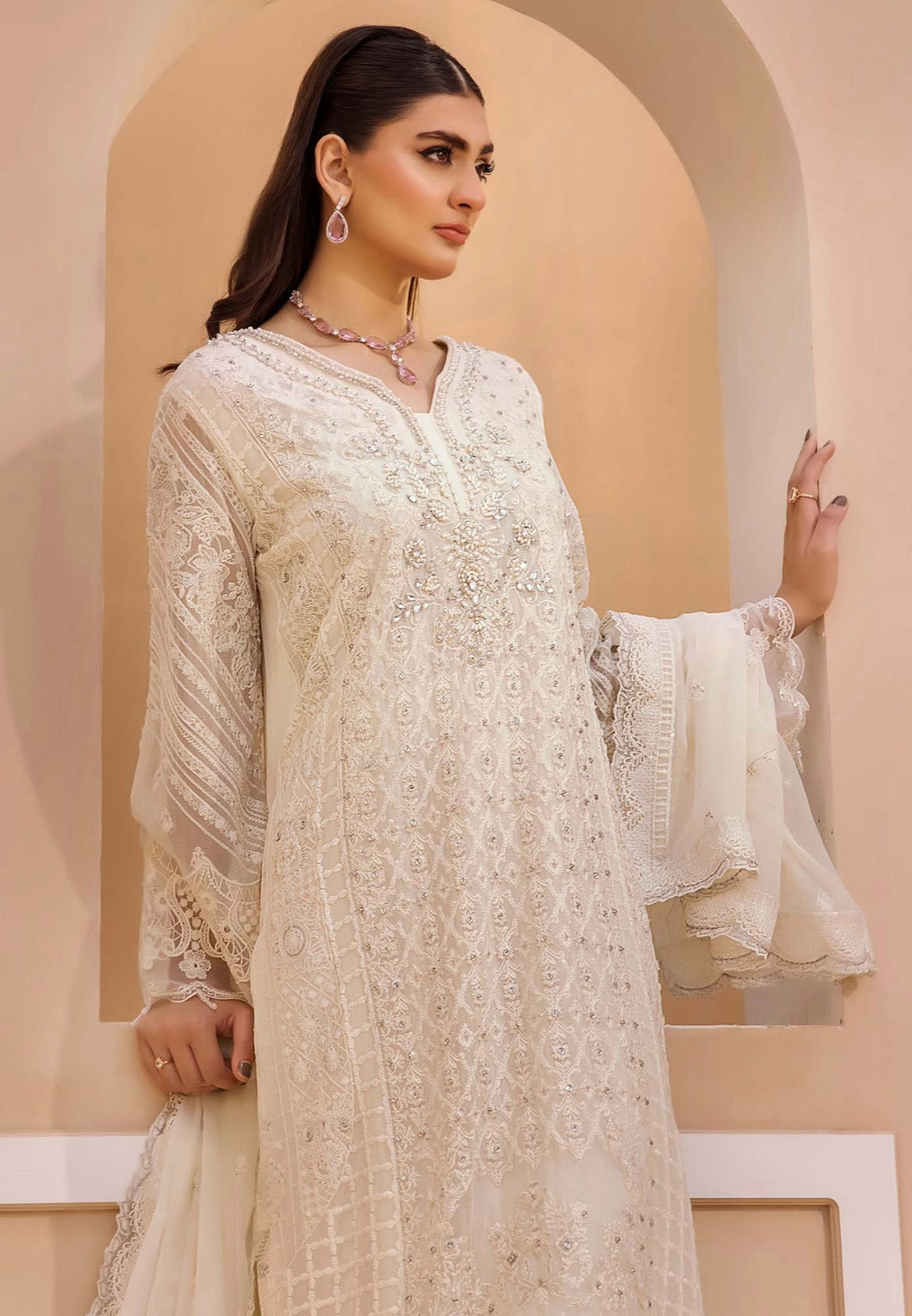 Semistitched Pure Chiffon Suit-2