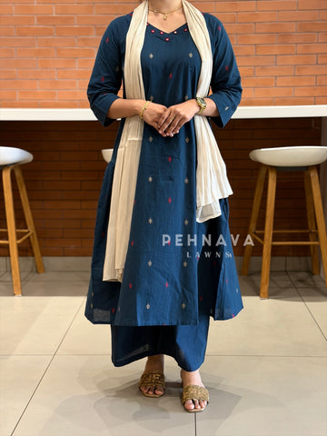 Daily Wear Cotton Embroidered Co-ord Set 13251