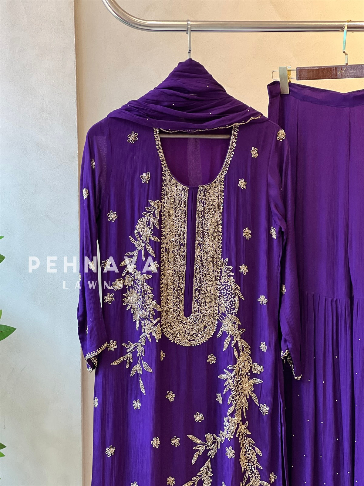 Premium hand worked sharara suit