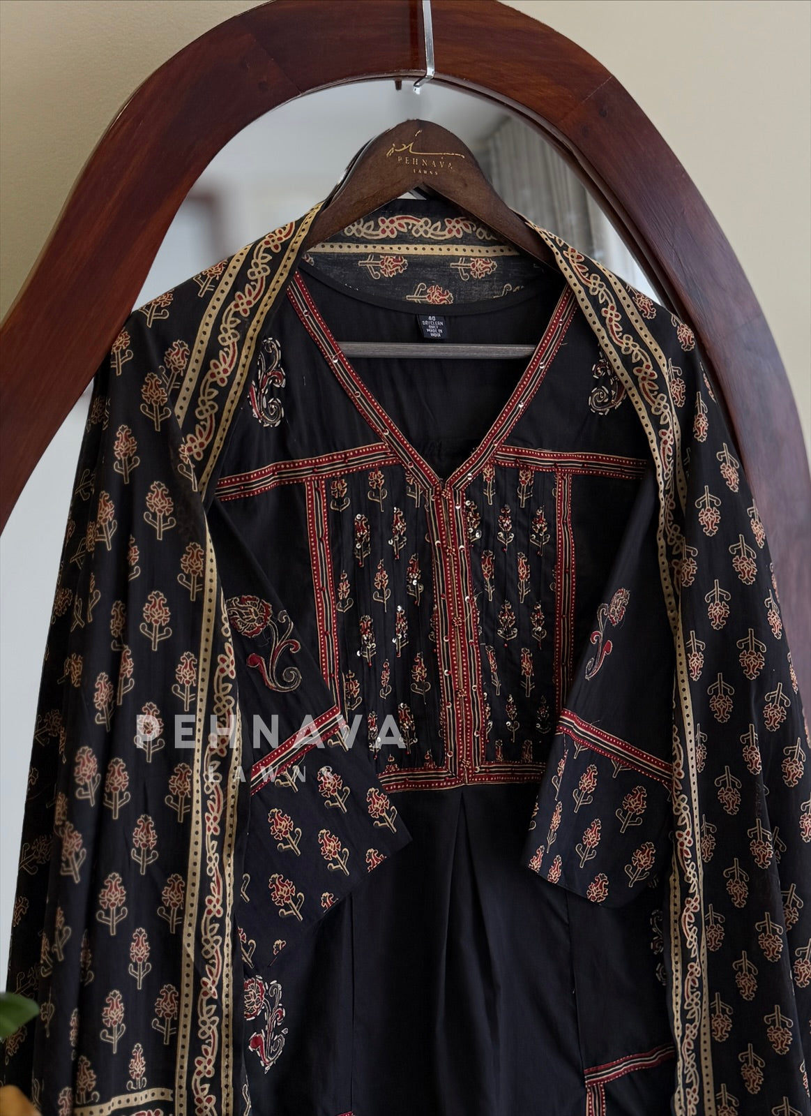 Printed Yoke Panel Suit Set 204