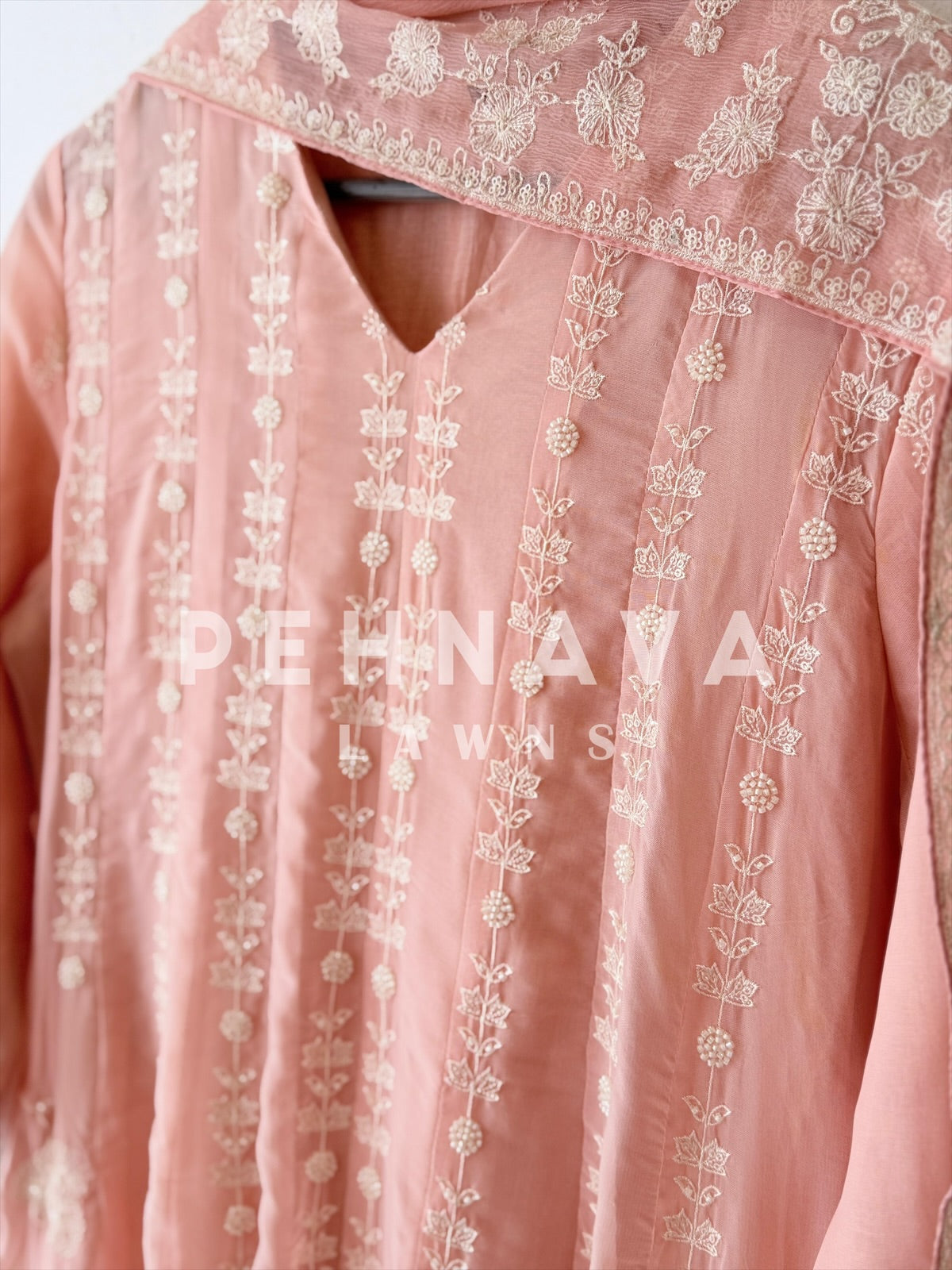 Soft-Organza Panel cut Anarkali suit-8035