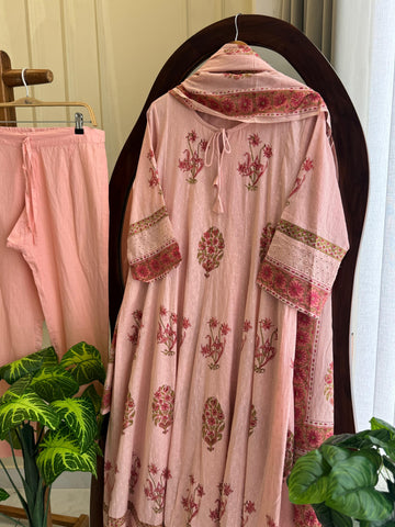 Floral pleated Anarkali Dress