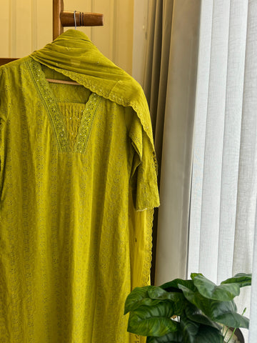 Pure Mul-Cotton Hakoba Embroidered Suit - Pehnava Lawns