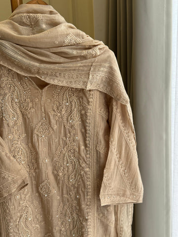Chikankari Handworked Straight Cut Suit