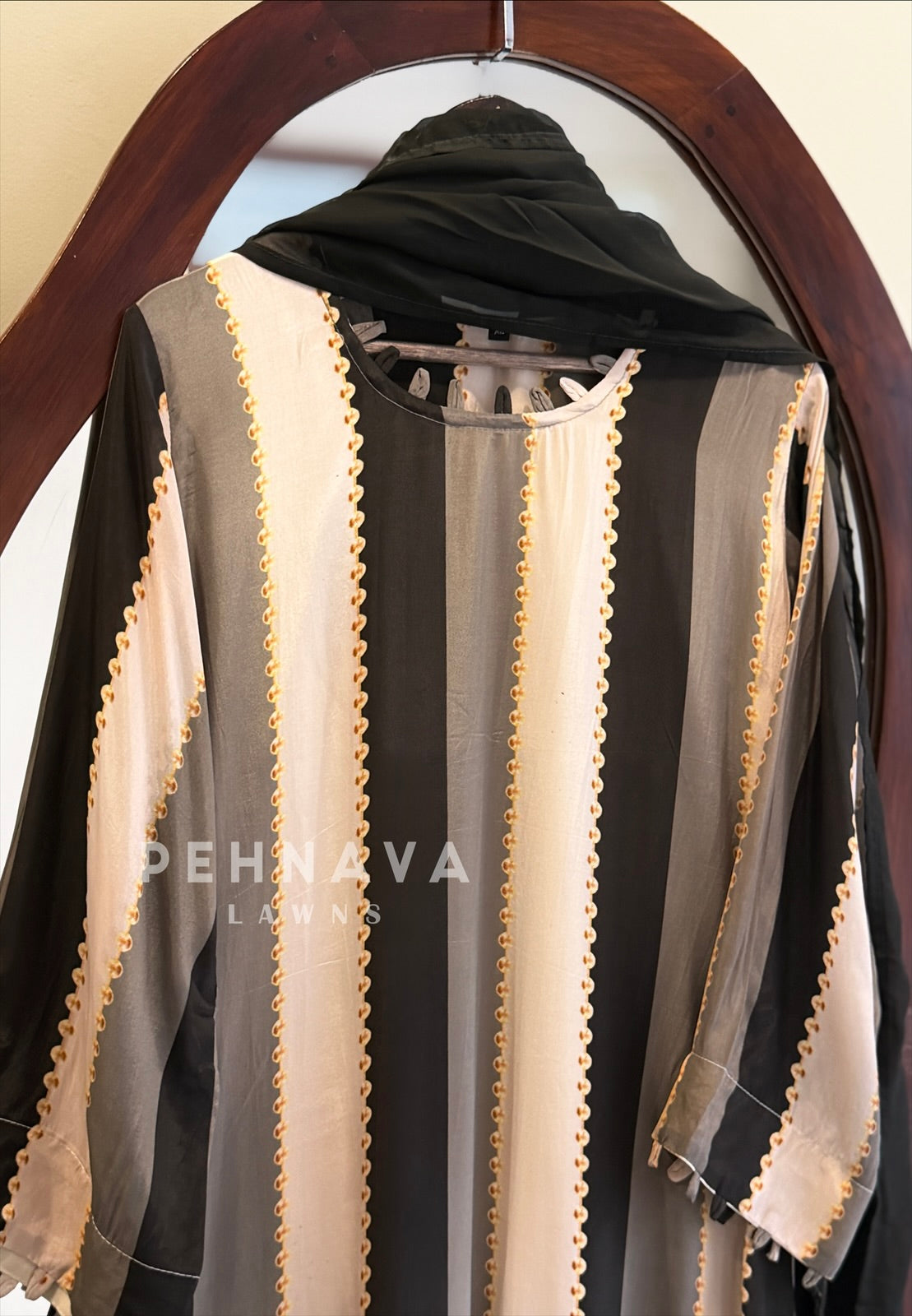 Striped Crepe Suit Set