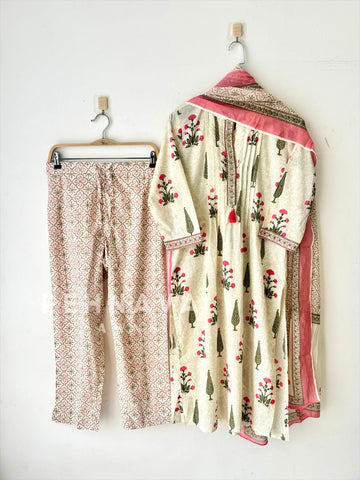 Signature Print Cotton Suit Set 12609