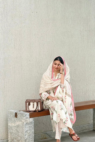 Signature Print Cotton Suit Set 12609