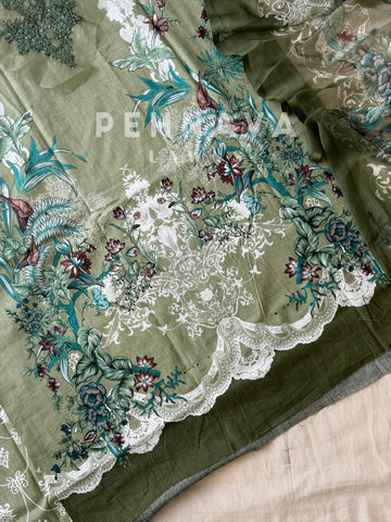 Signature Printed Lawn Unstitched Suit-1894