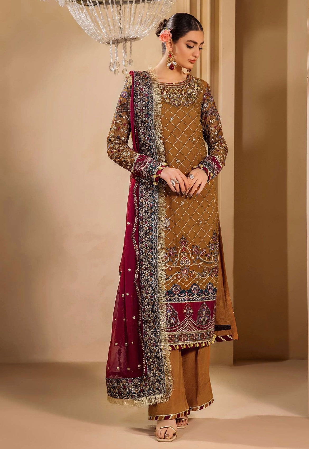 Semistitched Pure Chiffon Suit-4