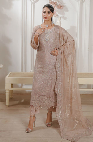 GLAMOURA BY NOOR'S SEMI-STITCHED 3PC | D-04