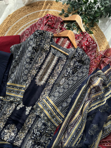 New Blue&Red Pakistani Suit