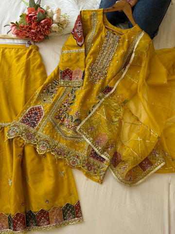 Royal Organza Party wear Embellished Suit 5187 - Pehnava Lawns