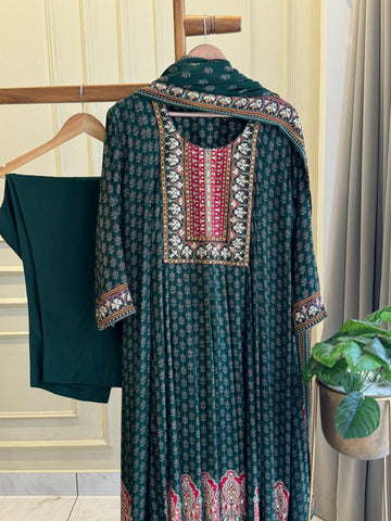 Premium Pure Crepe Anarkali suit