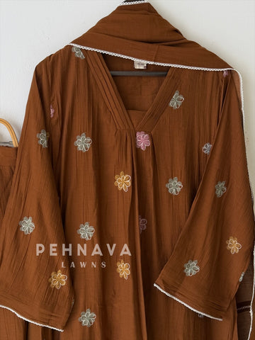 Floral Embroidered Imported Ensemble SN6113
