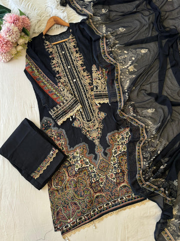 Black Casual Pakistani Outfit 2201