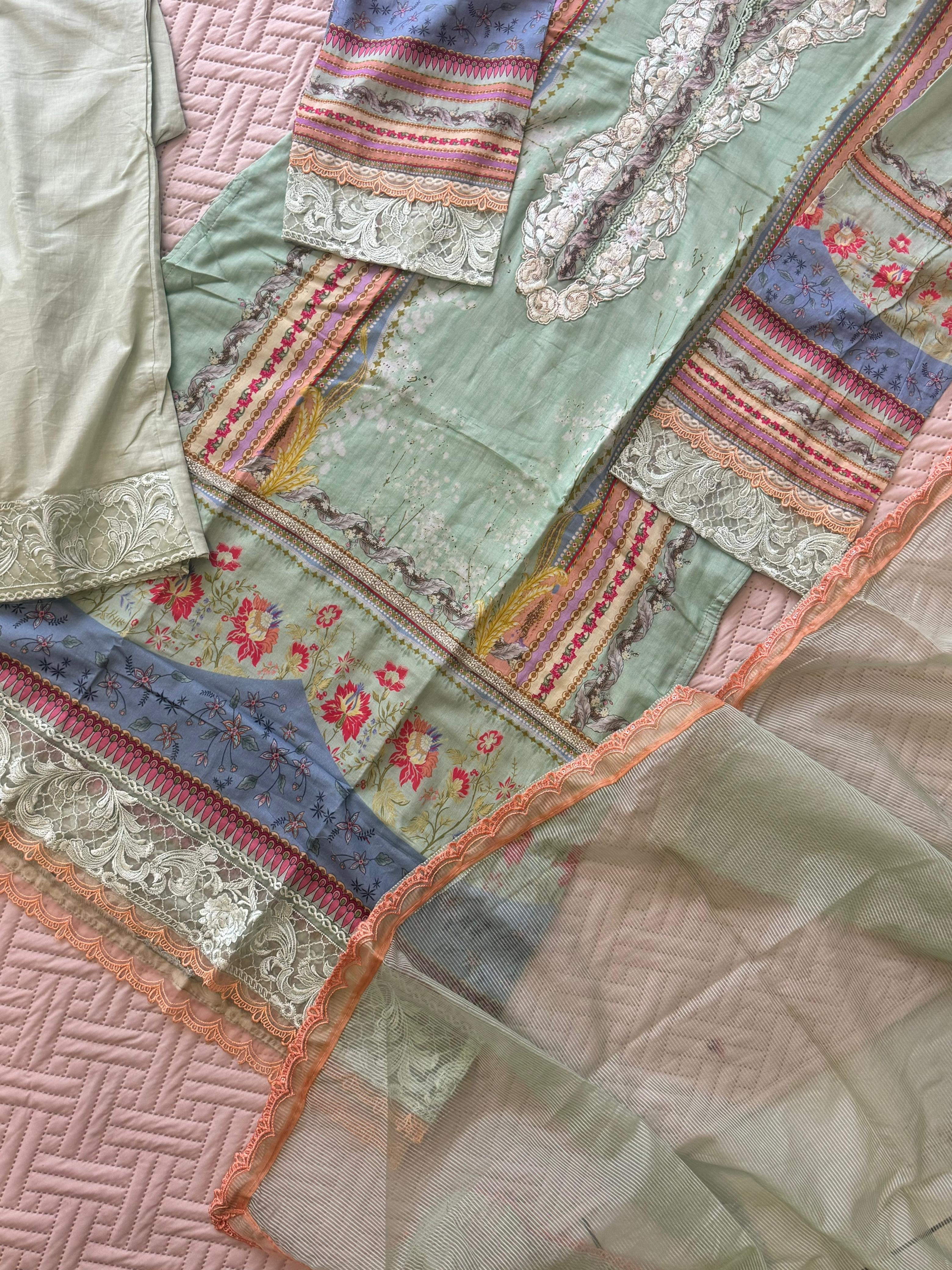 Cotton Printed Casual Suit-4