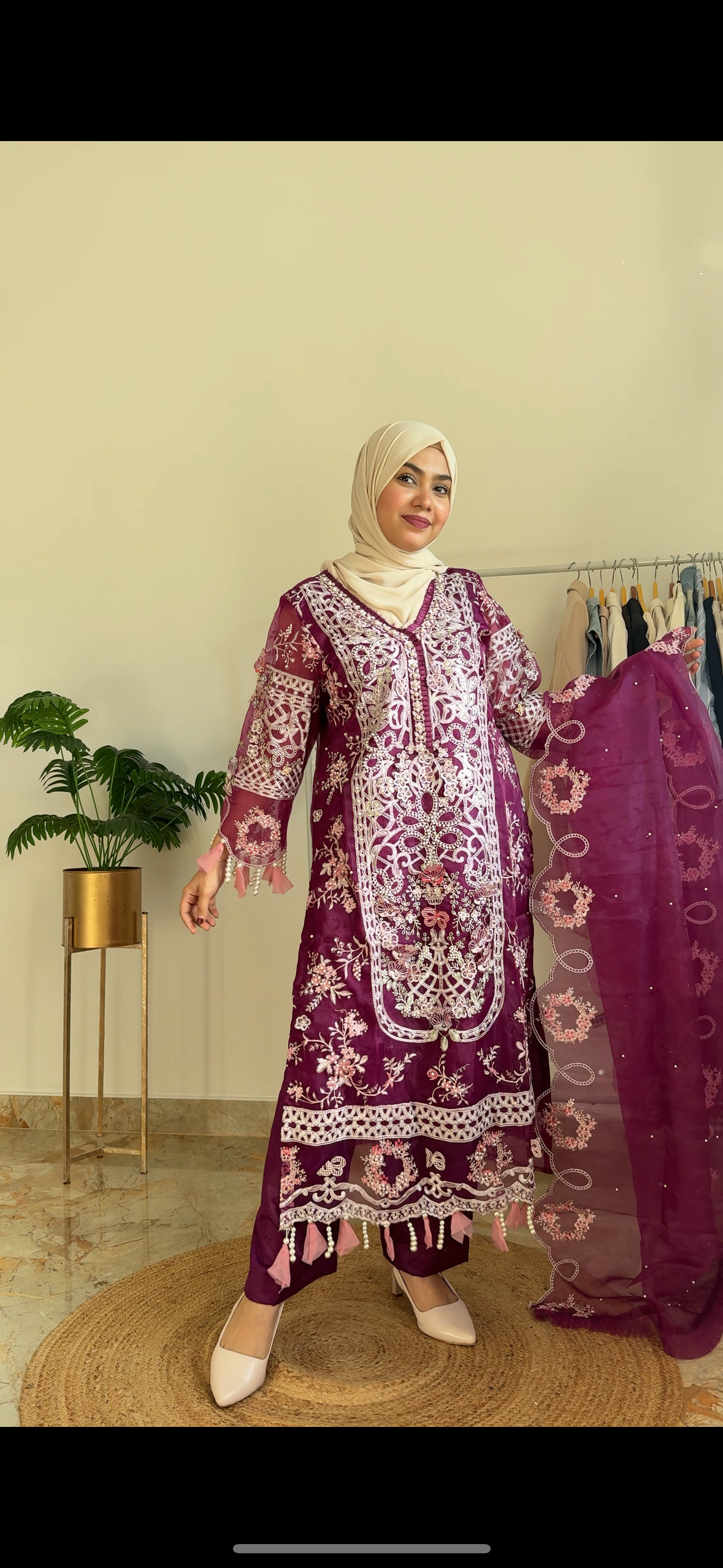 Heavy Organza Party Wear 13023